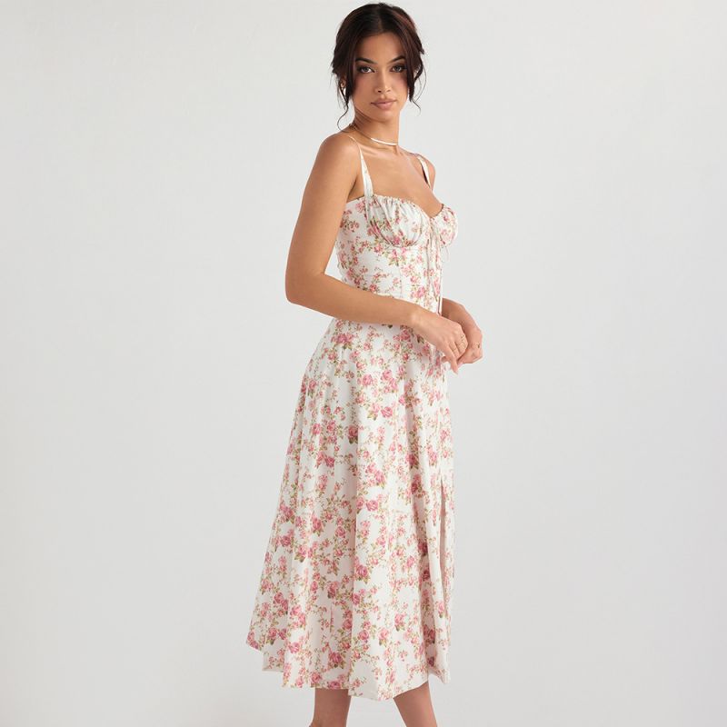 Women Casual Sleeveless Floral Dress-SavanaZon