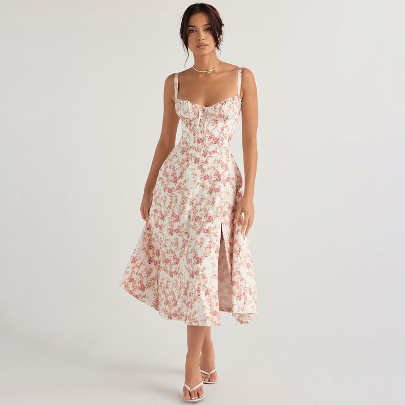 Women Casual Sleeveless Floral Dress-SavanaZon