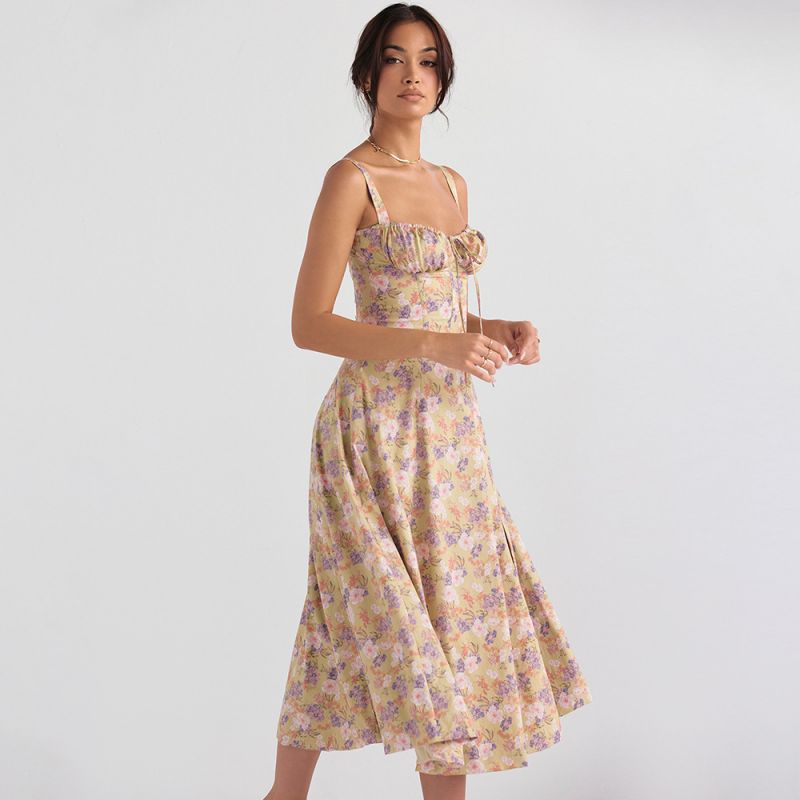 Women Casual Sleeveless Floral Dress-SavanaZon