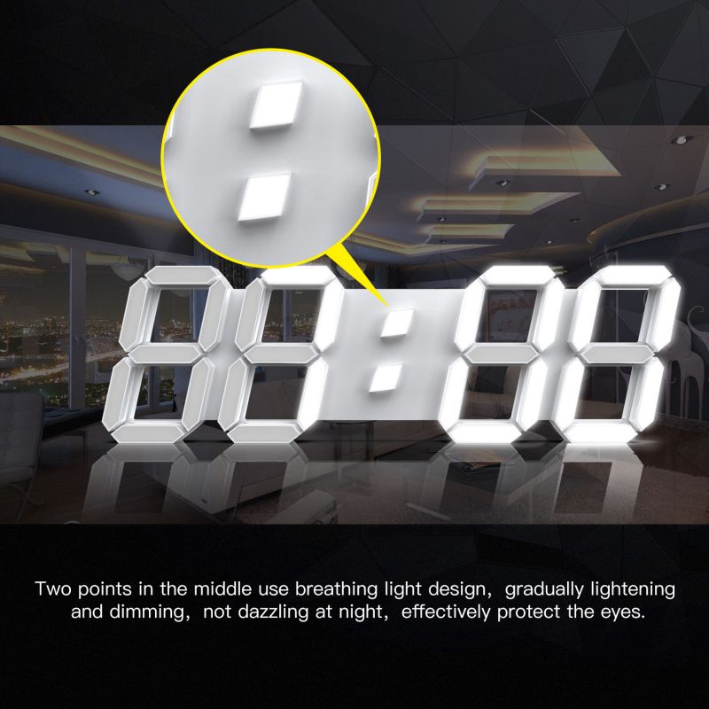 LED Wall Clock with Remote Control