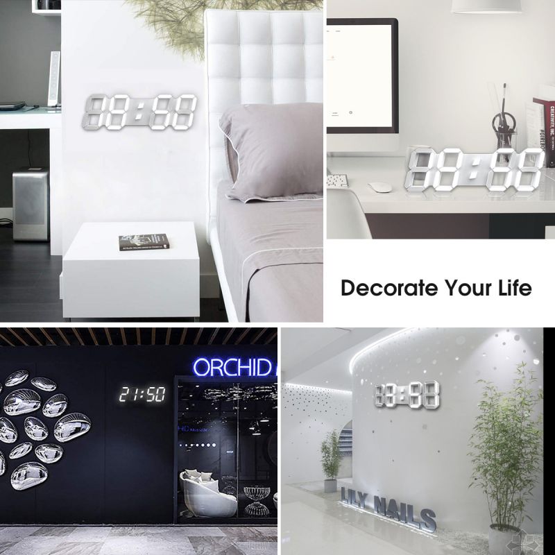 LED Wall Clock with Remote Control