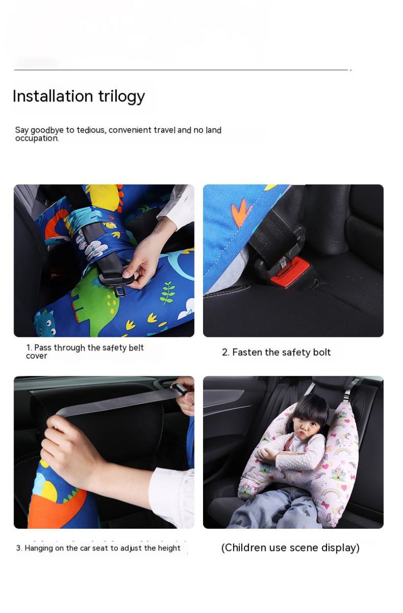 H Shape Dinosaur Car Headrest Pillow