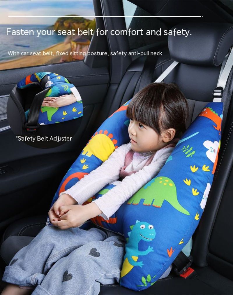 H Shape Dinosaur Car Headrest Pillow