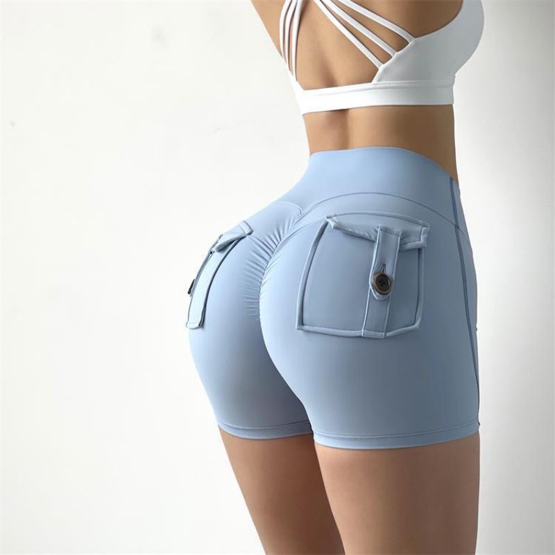 Peach Buttocks Lifting Sports Shorts And Fitness Pants 119152 Feel comfortable during your workouts with these shorts. They a...