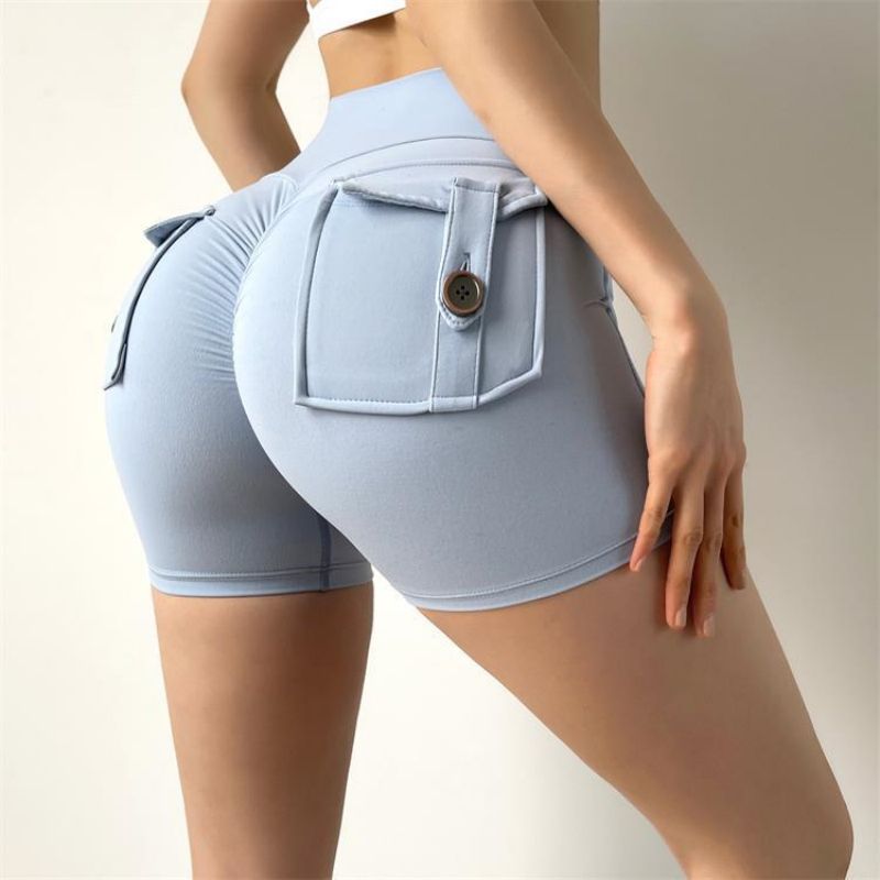 Peach Buttocks Lifting Sports Shorts And Fitness Pants 119152 Feel comfortable during your workouts with these shorts. They a...