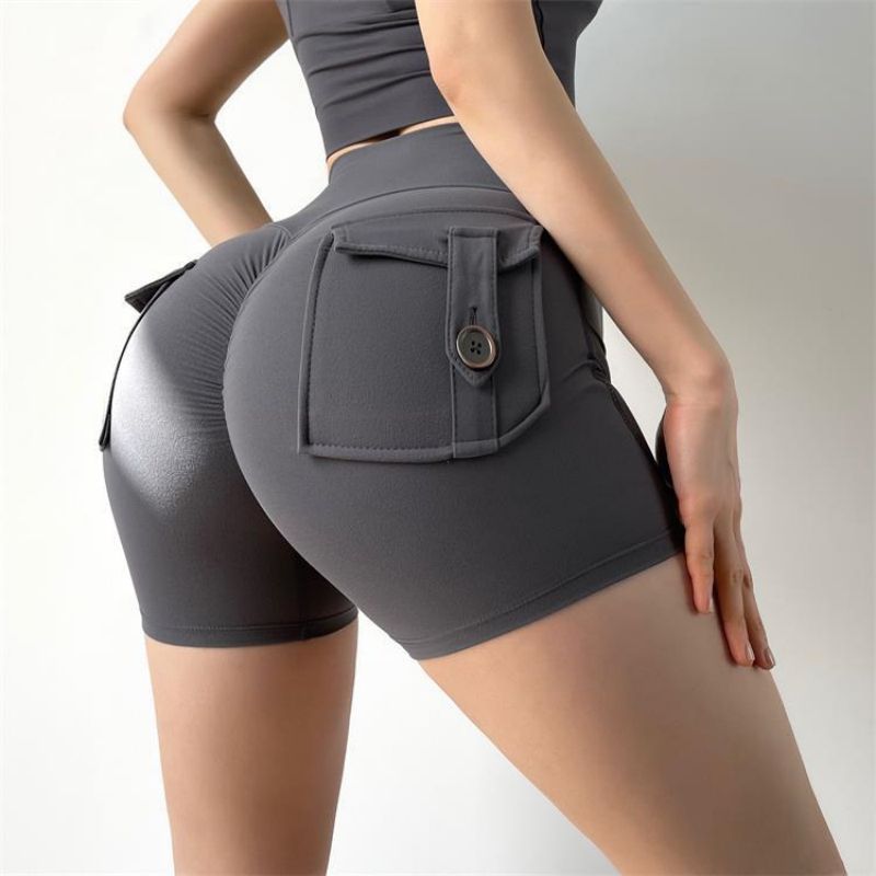 Peach Buttocks Lifting Sports Shorts And Fitness Pants 119152 Feel comfortable during your workouts with these shorts. They a...