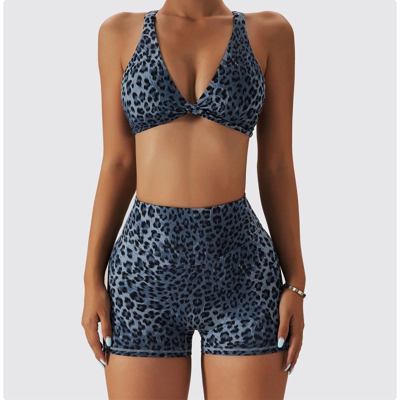 Leopard Print Nude Yoga Suit 119152 Leopard Print Nude Yoga Suit