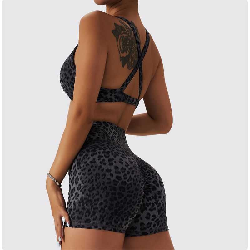 Leopard Print Nude Yoga Suit 119152 Leopard Print Nude Yoga Suit