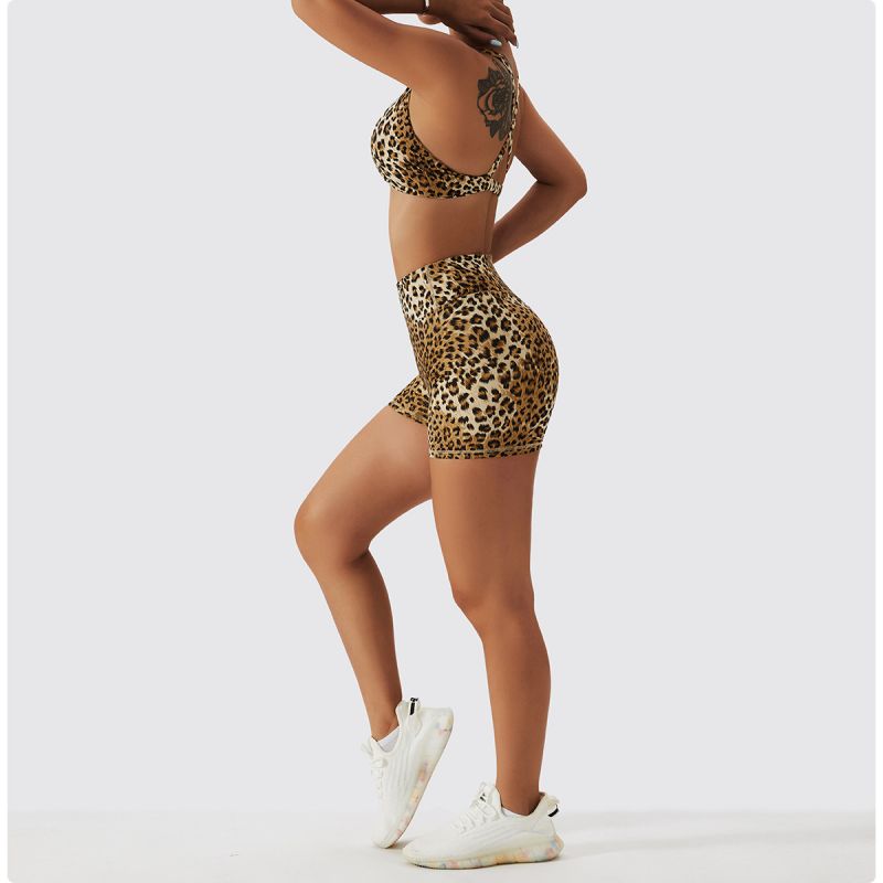 Leopard Print Nude Yoga Suit 119152 Leopard Print Nude Yoga Suit