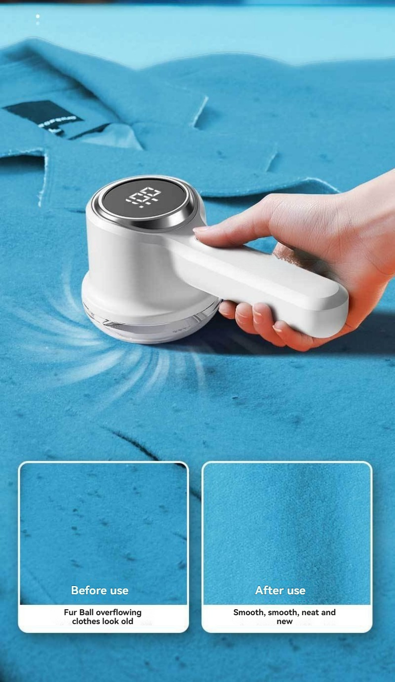 Upgraded motor fabric shaver white
