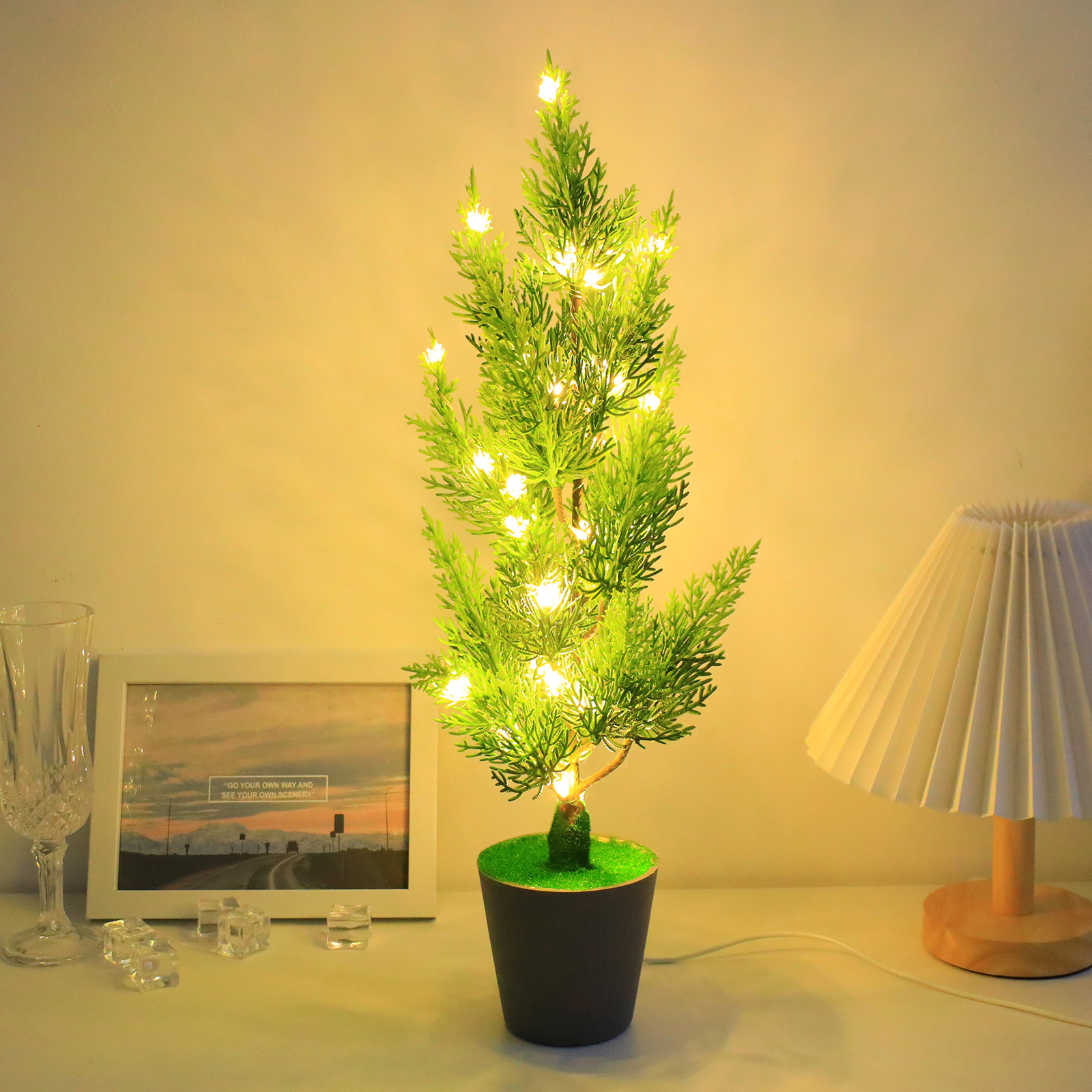 Veilleuse LED design végétal