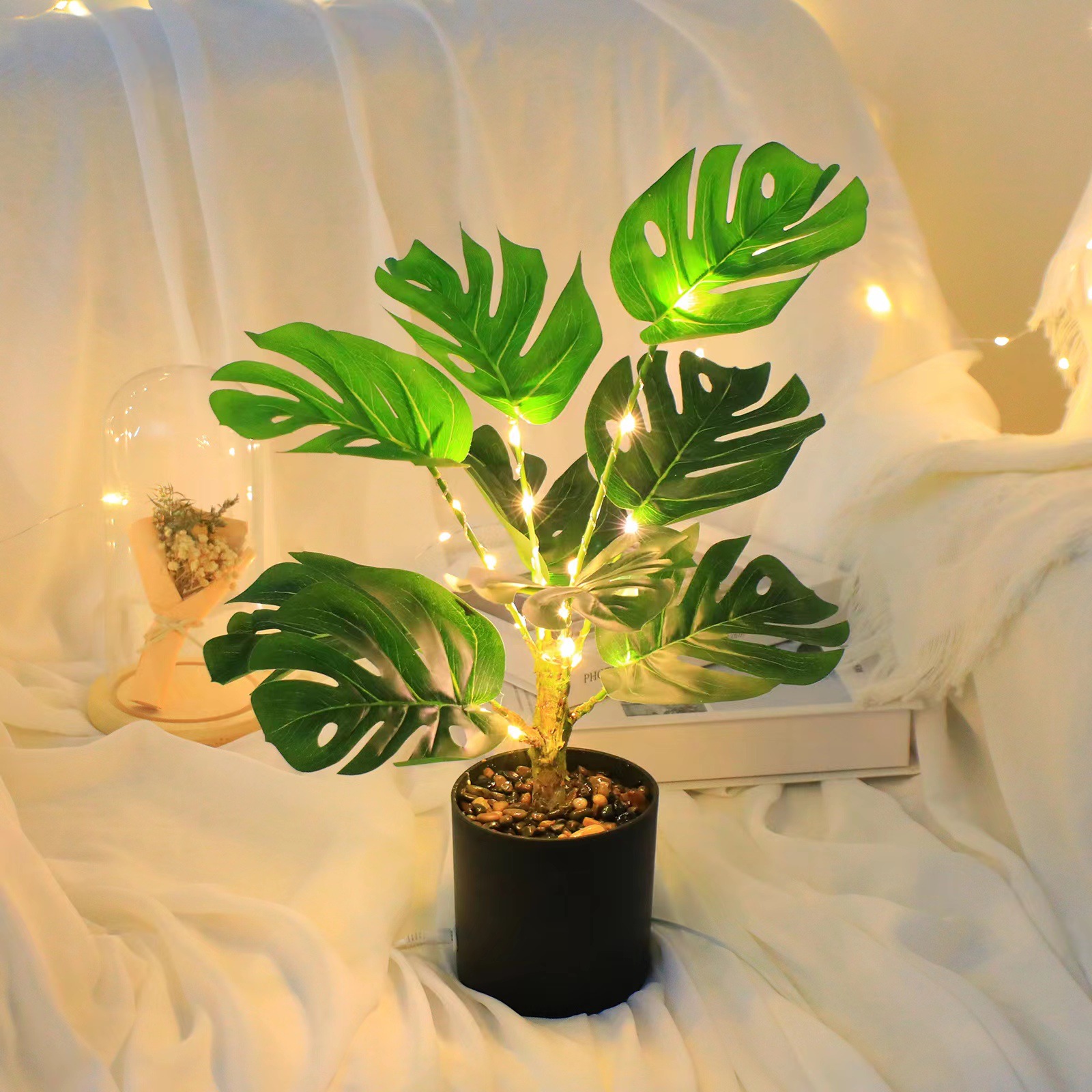 Veilleuse LED imitation plante utilisation